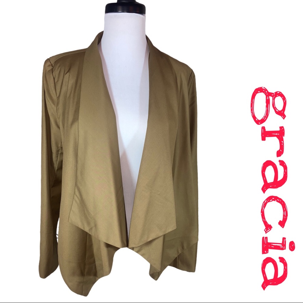 Gracia Army Green Waterfall Jacket